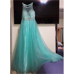 Aqua Prom/Evening Dress